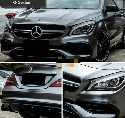 قابل للانزلاق PET AMG Ashes مقاومة للحرارة ماتي سيارة الفينيل التفاف لفة 140gsm