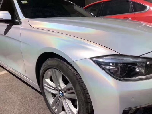 ملون ليزر أبيض لامع سيارة التفاف بوليمرية Calendered فيلم الفينيل